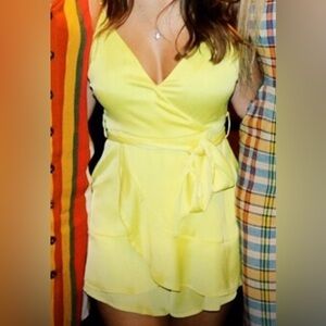 Yellow Women’s Romper Size Small